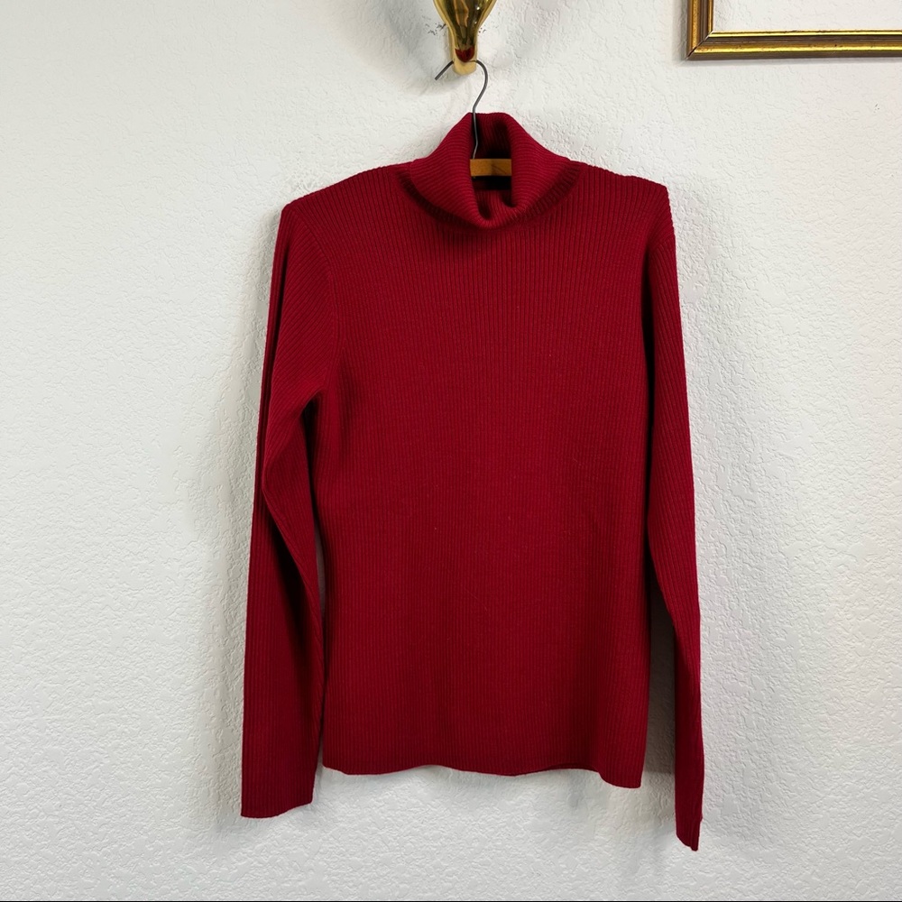 Neiman Marcus Ribbed Merino Wool Sweater